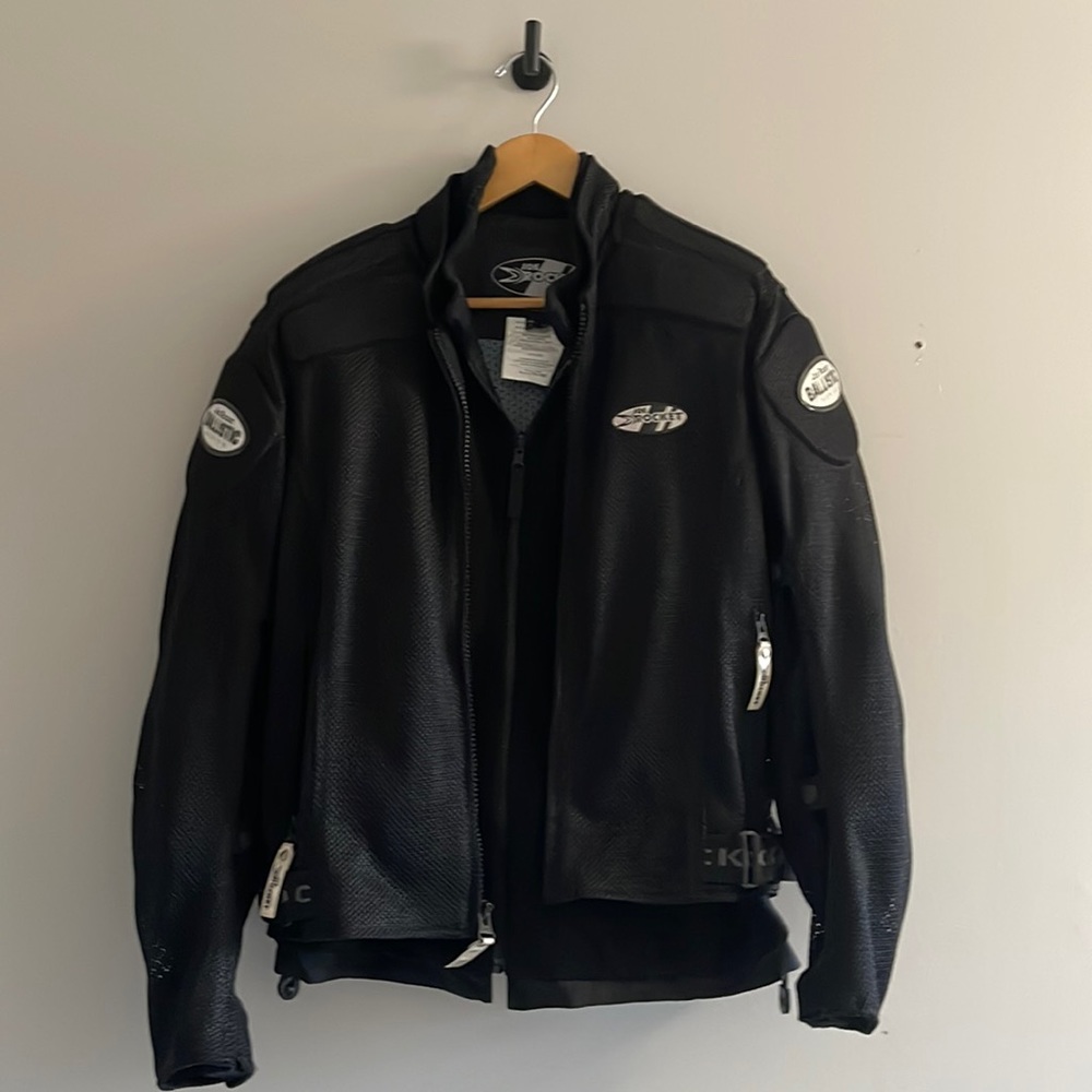 Joe Rocket motorcycle jacket with inner Joe rocket zip up vest. M/S Black